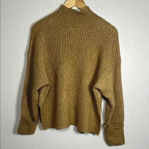 TOPSHOP Cozy Brown Turtleneck Sweater - Picture 6 of 8